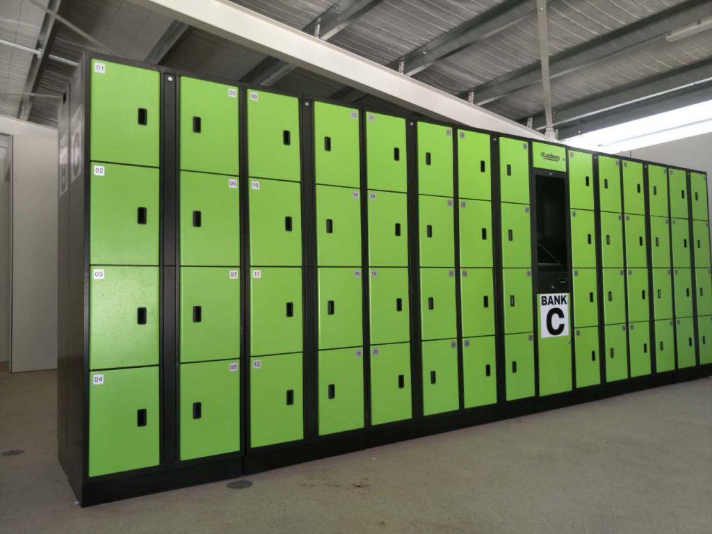 Real eLockers smart locker cabinets and access terminal